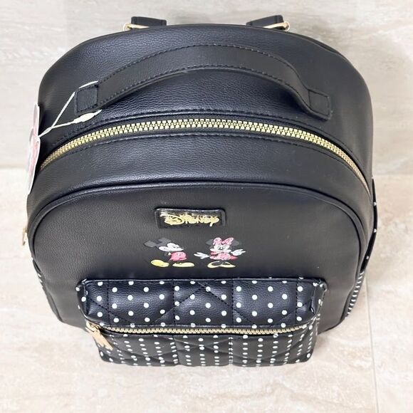 Disney Mickey Mouse & Minnie Mouse Faux Leather Backpack - Picture 5 of 5